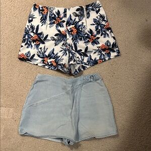 Sophie Rue Women's High Waist Floral Shorts (S) / SO Denim Skort (5/27W)